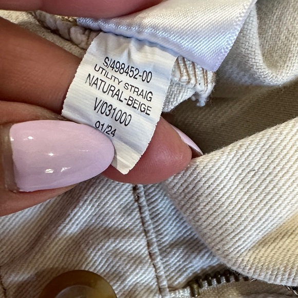Old Navy Women's utility straight - natural beige size 12 high rise straight - Picture 7 of 12